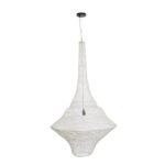 GLOBOSTAR® KENTUCKY 01877 Vintage Κρεμαστό Φωτιστικό Οροφής με Ντουί 1 x E27 AC 220-240V IP20 - Λευκό - Μ80 x Π80 x Υ140cm - Image 4