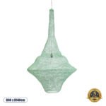 GLOBOSTAR® KENTUCKY 01879 Vintage Κρεμαστό Φωτιστικό Οροφής με Ντουί 1 x E27 AC 220-240V IP20 - Τιρκουάζ - Μ80 x Π80 x Υ140cm