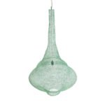 GLOBOSTAR® KENTUCKY 01879 Vintage Κρεμαστό Φωτιστικό Οροφής με Ντουί 1 x E27 AC 220-240V IP20 - Τιρκουάζ - Μ80 x Π80 x Υ140cm - Image 7