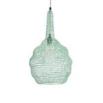 GLOBOSTAR® KENTUCKY 01882 Vintage Κρεμαστό Φωτιστικό Οροφής με Ντουί 1 x E27 AC 220-240V IP20 - Τιρκουάζ - Μ30 x Π30 x Υ50cm - Image 2