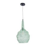 GLOBOSTAR® KENTUCKY 01882 Vintage Κρεμαστό Φωτιστικό Οροφής με Ντουί 1 x E27 AC 220-240V IP20 - Τιρκουάζ - Μ30 x Π30 x Υ50cm - Image 4