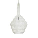 GLOBOSTAR® KENTUCKY 01883 Vintage Κρεμαστό Φωτιστικό Οροφής με Ντουί 1 x E27 AC 220-240V IP20 - Λευκό - Μ60 x Π60 x Υ90cm - Image 5