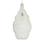 GLOBOSTAR® KENTUCKY 01895 Vintage Κρεμαστό Φωτιστικό Οροφής με Ντουί 1 x E27 AC 220-240V IP20 - Λευκό - Μ40 x Π40 x Υ70cm - Image 2