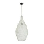 GLOBOSTAR® KENTUCKY 01895 Vintage Κρεμαστό Φωτιστικό Οροφής με Ντουί 1 x E27 AC 220-240V IP20 - Λευκό - Μ40 x Π40 x Υ70cm - Image 4