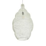 GLOBOSTAR® KENTUCKY 01895 Vintage Κρεμαστό Φωτιστικό Οροφής με Ντουί 1 x E27 AC 220-240V IP20 - Λευκό - Μ40 x Π40 x Υ70cm - Image 6