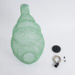 GLOBOSTAR® KENTUCKY 01897 Vintage Κρεμαστό Φωτιστικό Οροφής με Ντουί 1 x E27 AC 220-240V IP20 - Τιρκουάζ - Μ40 x Π40 x Υ70cm - Image 11