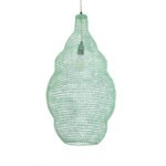 GLOBOSTAR® KENTUCKY 01897 Vintage Κρεμαστό Φωτιστικό Οροφής με Ντουί 1 x E27 AC 220-240V IP20 - Τιρκουάζ - Μ40 x Π40 x Υ70cm - Image 2