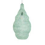 GLOBOSTAR® KENTUCKY 01897 Vintage Κρεμαστό Φωτιστικό Οροφής με Ντουί 1 x E27 AC 220-240V IP20 - Τιρκουάζ - Μ40 x Π40 x Υ70cm - Image 5