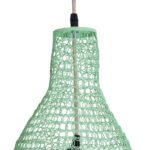 GLOBOSTAR® KENTUCKY 01897 Vintage Κρεμαστό Φωτιστικό Οροφής με Ντουί 1 x E27 AC 220-240V IP20 - Τιρκουάζ - Μ40 x Π40 x Υ70cm - Image 8