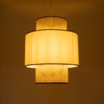 GLOBOSTAR® SAIGE 01917 Boho Κρεμαστό Φωτιστικό Οροφής με Ντουί 1 x E27 AC 220-240V IP20 - Μπεζ & Μαύρο - Μ50 x Π50 x Υ60cm - Image 3