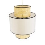 GLOBOSTAR® SAIGE 01917 Boho Κρεμαστό Φωτιστικό Οροφής με Ντουί 1 x E27 AC 220-240V IP20 - Μπεζ & Μαύρο - Μ50 x Π50 x Υ60cm - Image 7