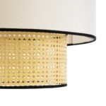 GLOBOSTAR® SAIGE 01917 Boho Κρεμαστό Φωτιστικό Οροφής με Ντουί 1 x E27 AC 220-240V IP20 - Μπεζ & Μαύρο - Μ50 x Π50 x Υ60cm - Image 8