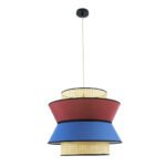 GLOBOSTAR® SAIGE 01919 Boho Κρεμαστό Φωτιστικό Οροφής με Ντουί 1 x E27 AC 220-240V IP20 - Πολύχρωμο - Μ50 x Π50 x Υ43cm - Image 4