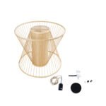 GLOBOSTAR® HIBISCUS 01925 Boho Κρεμαστό Φωτιστικό Οροφής με Ντουί 1 x E27 AC 220-240V IP20 - Μπεζ - Μ60 x Π60 x Υ50cm - Image 11