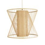 GLOBOSTAR® HIBISCUS 01925 Boho Κρεμαστό Φωτιστικό Οροφής με Ντουί 1 x E27 AC 220-240V IP20 - Μπεζ - Μ60 x Π60 x Υ50cm - Image 5