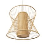 GLOBOSTAR® HIBISCUS 01925 Boho Κρεμαστό Φωτιστικό Οροφής με Ντουί 1 x E27 AC 220-240V IP20 - Μπεζ - Μ60 x Π60 x Υ50cm - Image 6