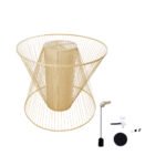 GLOBOSTAR® HIBISCUS 01926 Boho Κρεμαστό Φωτιστικό Οροφής με Ντουί 1 x E27 AC 220-240V IP20 - Μπεζ - Μ100 x Π100 x Υ90cm - Image 11