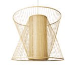 GLOBOSTAR® HIBISCUS 01926 Boho Κρεμαστό Φωτιστικό Οροφής με Ντουί 1 x E27 AC 220-240V IP20 - Μπεζ - Μ100 x Π100 x Υ90cm - Image 2