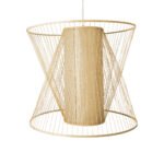 GLOBOSTAR® HIBISCUS 01926 Boho Κρεμαστό Φωτιστικό Οροφής με Ντουί 1 x E27 AC 220-240V IP20 - Μπεζ - Μ100 x Π100 x Υ90cm - Image 5