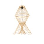 GLOBOSTAR® YOSHI 01928 Boho Κρεμαστό Φωτιστικό Οροφής με Ντουί 1 x E27 AC 220-240V IP20 - Μπεζ - Μ35 x Π35 x Υ60cm - Image 2