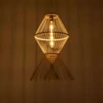 GLOBOSTAR® YOSHI 01928 Boho Κρεμαστό Φωτιστικό Οροφής με Ντουί 1 x E27 AC 220-240V IP20 - Μπεζ - Μ35 x Π35 x Υ60cm - Image 3