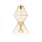 GLOBOSTAR® YOSHI 01928 Boho Κρεμαστό Φωτιστικό Οροφής με Ντουί 1 x E27 AC 220-240V IP20 - Μπεζ - Μ35 x Π35 x Υ60cm - Image 5