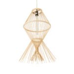 GLOBOSTAR® YOSHI 01928 Boho Κρεμαστό Φωτιστικό Οροφής με Ντουί 1 x E27 AC 220-240V IP20 - Μπεζ - Μ35 x Π35 x Υ60cm - Image 6