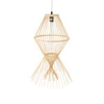 GLOBOSTAR® YOSHI 01928 Boho Κρεμαστό Φωτιστικό Οροφής με Ντουί 1 x E27 AC 220-240V IP20 - Μπεζ - Μ35 x Π35 x Υ60cm - Image 7