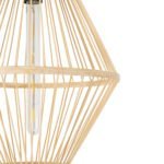 GLOBOSTAR® YOSHI 01928 Boho Κρεμαστό Φωτιστικό Οροφής με Ντουί 1 x E27 AC 220-240V IP20 - Μπεζ - Μ35 x Π35 x Υ60cm - Image 8