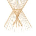 GLOBOSTAR® YOSHI 01928 Boho Κρεμαστό Φωτιστικό Οροφής με Ντουί 1 x E27 AC 220-240V IP20 - Μπεζ - Μ35 x Π35 x Υ60cm - Image 9