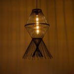 GLOBOSTAR® YOSHI 01929 Boho Κρεμαστό Φωτιστικό Οροφής με Ντουί 1 x E27 AC 220-240V IP20 - Μαύρο - Μ35 x Π35 x Υ60cm - Image 3