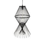 GLOBOSTAR® YOSHI 01929 Boho Κρεμαστό Φωτιστικό Οροφής με Ντουί 1 x E27 AC 220-240V IP20 - Μαύρο - Μ35 x Π35 x Υ60cm - Image 7