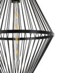 GLOBOSTAR® YOSHI 01929 Boho Κρεμαστό Φωτιστικό Οροφής με Ντουί 1 x E27 AC 220-240V IP20 - Μαύρο - Μ35 x Π35 x Υ60cm - Image 8