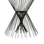 GLOBOSTAR® YOSHI 01929 Boho Κρεμαστό Φωτιστικό Οροφής με Ντουί 1 x E27 AC 220-240V IP20 - Μαύρο - Μ35 x Π35 x Υ60cm - Image 9