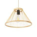 GLOBOSTAR® TYGEE 01930 Boho Κρεμαστό Φωτιστικό Οροφής με Ντουί 1 x E27 AC 220-240V IP20 - Μπεζ - Μ35 x Π35 x Υ22cm - Image 6