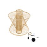 GLOBOSTAR® HIBISCUS 01931 Boho Κρεμαστό Φωτιστικό Οροφής με Ντουί 1 x E27 AC 220-240V IP20 - Μπεζ - Μ50 x Π50 x Υ60cm - Image 11