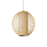 GLOBOSTAR® HIBISCUS 01934 Boho Κρεμαστό Φωτιστικό Οροφής με Ντουί 1 x E27 AC 220-240V IP20 - Μπεζ - Μ28 x Π28 x Υ28cm - Image 2