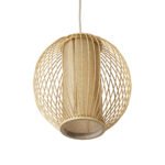 GLOBOSTAR® HIBISCUS 01934 Boho Κρεμαστό Φωτιστικό Οροφής με Ντουί 1 x E27 AC 220-240V IP20 - Μπεζ - Μ28 x Π28 x Υ28cm - Image 6