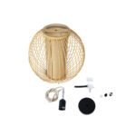 GLOBOSTAR® HIBISCUS 01934 Boho Κρεμαστό Φωτιστικό Οροφής με Ντουί 1 x E27 AC 220-240V IP20 - Μπεζ - Μ28 x Π28 x Υ28cm - Image 10