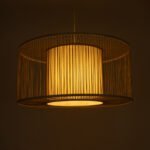 GLOBOSTAR® HIBISCUS 01936 Boho Κρεμαστό Φωτιστικό Οροφής με Ντουί 1 x E27 AC 220-240V IP20 - Μπεζ - Μ80 x Π80 x Υ38cm - Image 3