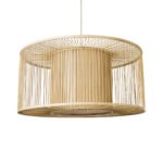 GLOBOSTAR® HIBISCUS 01936 Boho Κρεμαστό Φωτιστικό Οροφής με Ντουί 1 x E27 AC 220-240V IP20 - Μπεζ - Μ80 x Π80 x Υ38cm - Image 2