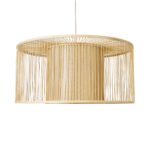 GLOBOSTAR® HIBISCUS 01936 Boho Κρεμαστό Φωτιστικό Οροφής με Ντουί 1 x E27 AC 220-240V IP20 - Μπεζ - Μ80 x Π80 x Υ38cm - Image 5