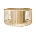 GLOBOSTAR® HIBISCUS 01936 Boho Κρεμαστό Φωτιστικό Οροφής με Ντουί 1 x E27 AC 220-240V IP20 - Μπεζ - Μ80 x Π80 x Υ38cm - Image 7