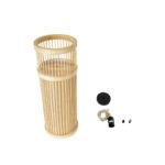 GLOBOSTAR® HIBISCUS 01937 Boho Κρεμαστό Φωτιστικό Οροφής με Ντουί 1 x E27 AC 220-240V IP20 - Μπεζ - Μ13 x Π13 x Υ35cm - Image 11