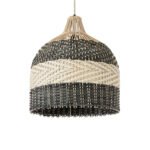 GLOBOSTAR® BARBADOS 01944 Boho Κρεμαστό Φωτιστικό Οροφής με Ντουί 1 x E27 AC 220-240V IP20 - Μπεζ & Λαδί - Μ40 x Π40 x Υ45cm - Image 2