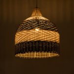 GLOBOSTAR® BARBADOS 01944 Boho Κρεμαστό Φωτιστικό Οροφής με Ντουί 1 x E27 AC 220-240V IP20 - Μπεζ & Λαδί - Μ40 x Π40 x Υ45cm - Image 3