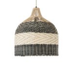 GLOBOSTAR® BARBADOS 01944 Boho Κρεμαστό Φωτιστικό Οροφής με Ντουί 1 x E27 AC 220-240V IP20 - Μπεζ & Λαδί - Μ40 x Π40 x Υ45cm - Image 5