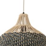 GLOBOSTAR® BARBADOS 01944 Boho Κρεμαστό Φωτιστικό Οροφής με Ντουί 1 x E27 AC 220-240V IP20 - Μπεζ & Λαδί - Μ40 x Π40 x Υ45cm - Image 8