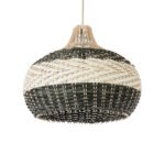 GLOBOSTAR® BARBADOS 01946 Boho Κρεμαστό Φωτιστικό Οροφής με Ντουί 1 x E27 AC 220-240V IP20 - Μπεζ & Λαδί - Μ40 x Π40 x Υ34cm - Image 2