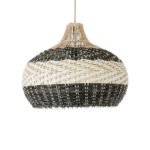 GLOBOSTAR® BARBADOS 01946 Boho Κρεμαστό Φωτιστικό Οροφής με Ντουί 1 x E27 AC 220-240V IP20 - Μπεζ & Λαδί - Μ40 x Π40 x Υ34cm - Image 5